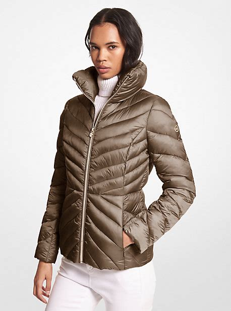 women michael kors lining reflect body heat jacket|Michael Kors lightweight jacket.